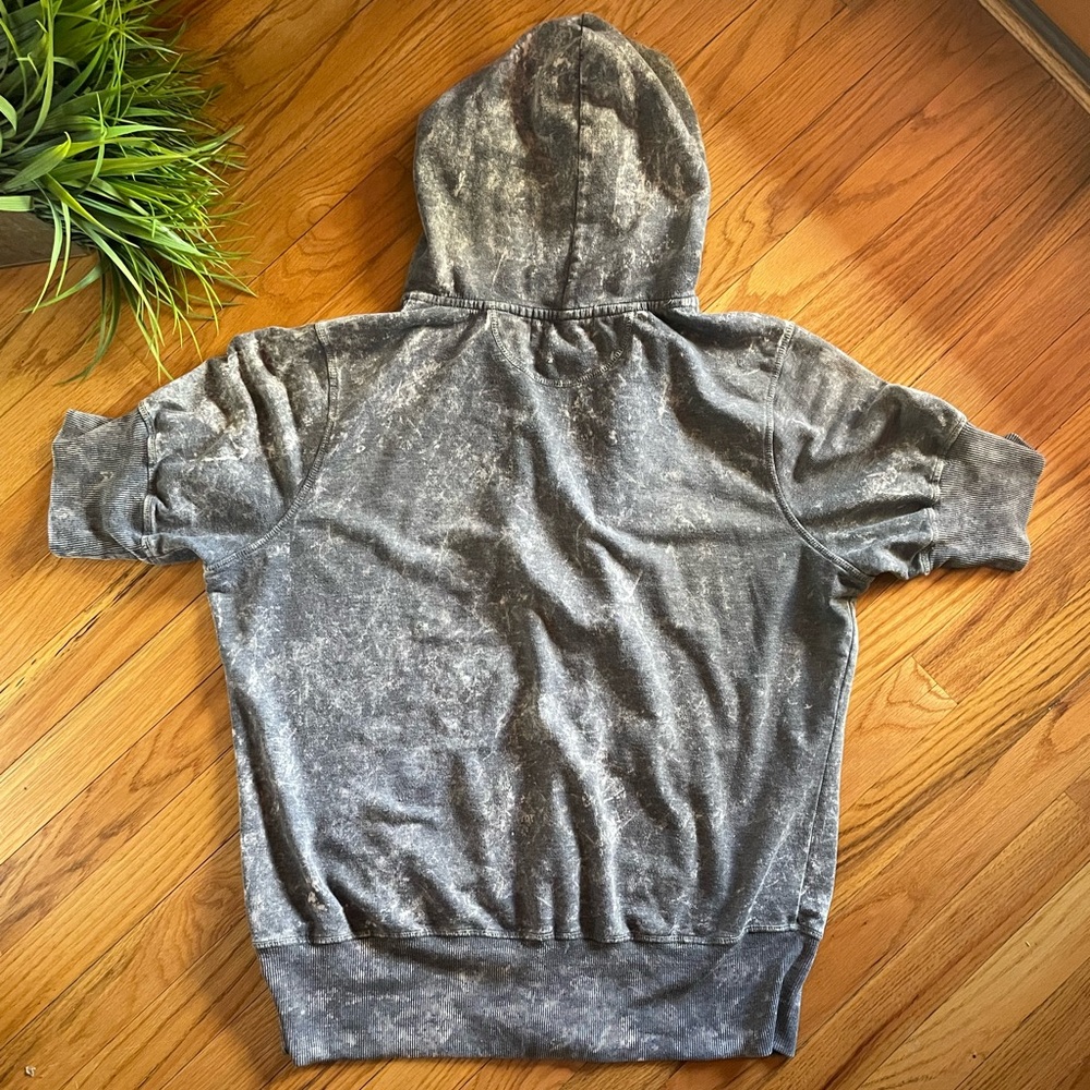 Torrid Gray Zip-Up Hoodie w/ Short Slv - Picture 2 of 5